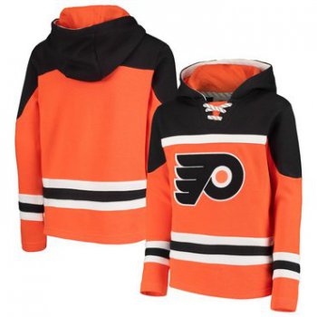 Philadelphia Flyers Orange Men's Customized All Stitched Hooded Sweatshirt