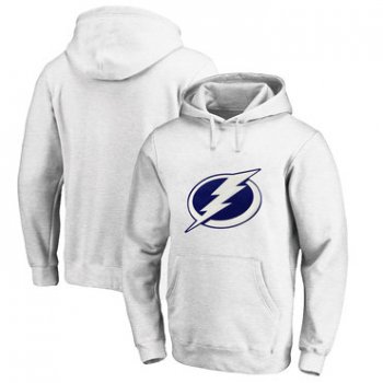 Tampa Bay Lightning White Men's Customized All Stitched Pullover Hoodie