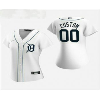 Women's Custom Detroit Tigers 2020 White Home Nike Jersey