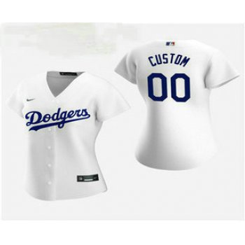 Women's Custom Los Angeles Dodgers 2020 White Home Nike Jersey