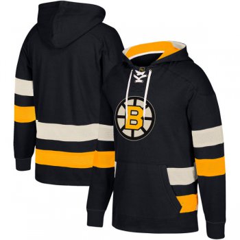 NHL Boston Bruins Black Men's Customized All Stitched Hooded Sweatshirt