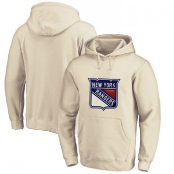 New York Rangers Cream Men's Customized All Stitched Pullover Hoodie