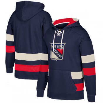 New York Rangers Navy Men's Customized All Stitched Hooded Sweatshirt