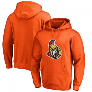 Ottawa Senators Orange Men's Customized All Stitched Pullover Hoodie