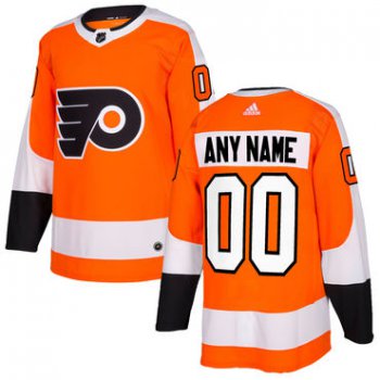 Custom Men's Philadelphia Flyers Orange Home Authentic Stitched Adidas NHL Jersey