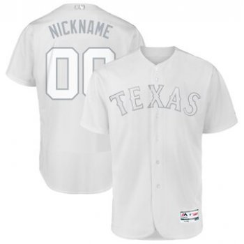Texas Rangers Majestic 2019 Players' Weekend Flex Base Authentic Roster Custom White Jersey