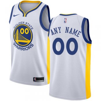 Youth Golden State Warriors Authentic White Association Edition Nike NBA Home Customized Jersey