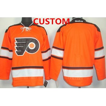 Custom Philadelphia Flyers Blank 2012 Winter Classic Orange Jersey