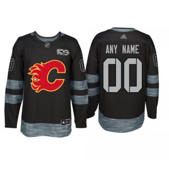 Adidas Calgary Flames Black 1917-2017 100th Anniversary Stitched NHL Custom Jersey