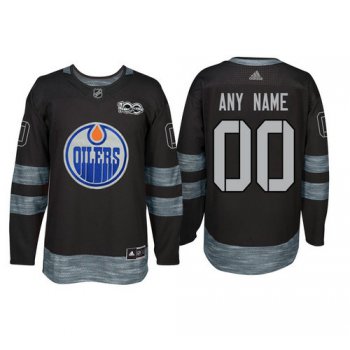 Adidas Edmonton Oilers Black 1917-2017 100th Anniversary Stitched NHL Custom Jersey