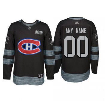 Adidas Montreal Canadiens Black 1917-2017 100th Anniversary Stitched NHL Custom Jersey