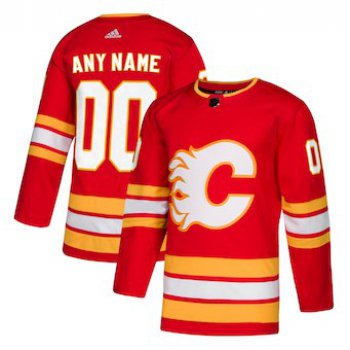 Kids Calgary Flames adidas Red Alternate Authentic Custom Jersey
