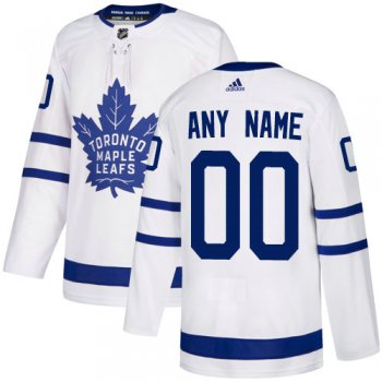Men Adidas Toronto Maple Leafs White Away Authentic Customized Jersey
