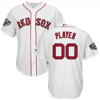 Men's Boston Red Sox Majestic White 2018 World Series Cool Base Custom Jersey
