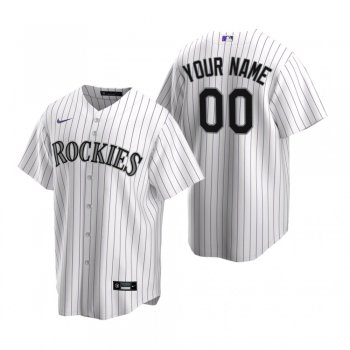 Men's Colorado Rockies Custom Nike White Stitched MLB Cool Base Home Jersey