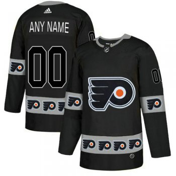 Men's Philadelphia Flyers Custom Black Team Logos Fashion Adidas Jersey