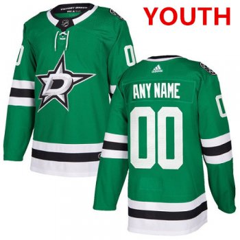 Youth Adidas Dallas Stars Customized Authentic Green Home NHL Jersey