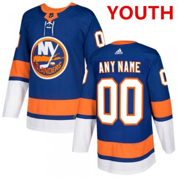 Youth Adidas New York Islanders Customized Authentic Royal Blue Home NHL Jersey