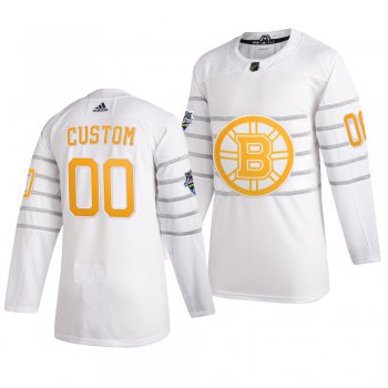 Men's 2020 NHL All-Star Game Boston Bruins Custom Authentic adidas White Jersey