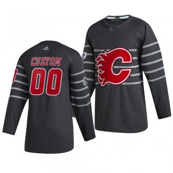 Men's 2020 NHL All-Star Game Calgary Flames Custom Authentic adidas Gray Jersey