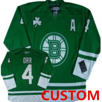 Men's Custom Boston Bruins St. Patrick's Day Green Jersey