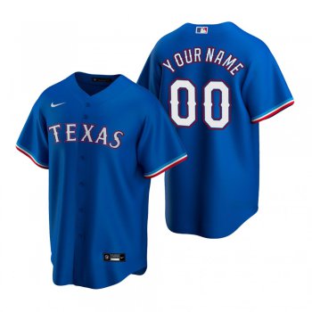 Men's Texas Rangers Custom Nike Royal Stitched MLB Cool Base Jersey