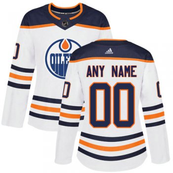Women's Adidas Edmonton Oilers NHL Authentic White Customized Jersey