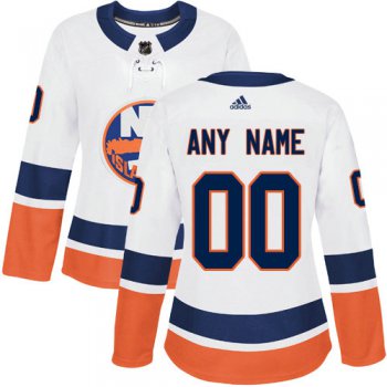 Women's Adidas New York Islanders NHL Authentic White Customized Jersey