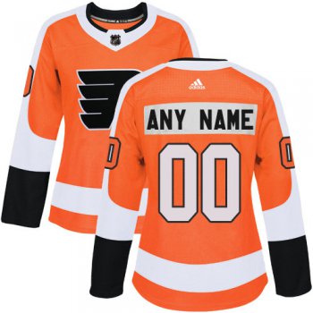 Women's Adidas Philadelphia Flyers Customized Authentic Orange Home NHL Jersey