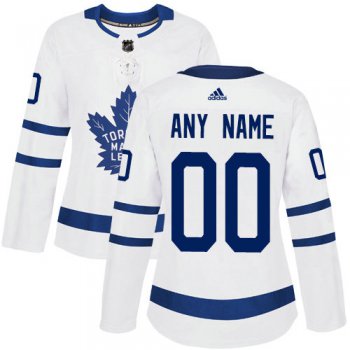 Women's Adidas Toronto Maple Leafs White Away Authentic Customized Jersey