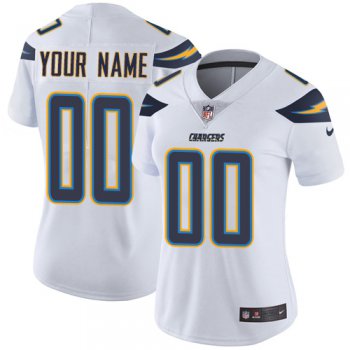 Women's Nike Los Angeles Chargers Road White Customized Vapor Untouchable Limited NFL Jersey