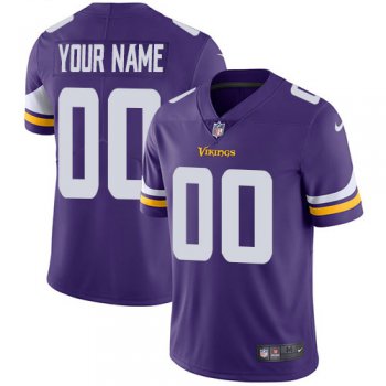 Youth Nike Minnesota Vikings Home Purple Customized Vapor Untouchable Limited NFL Jersey