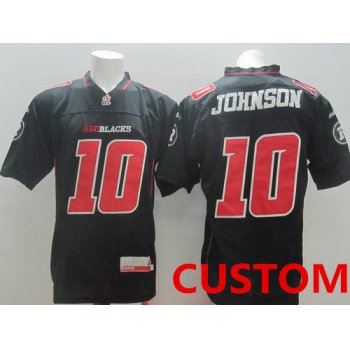 Custom CFL Ottawa RedBlacks Black Jersey