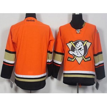 Custom Men's Anaheim Ducks Reebok Orange Alternate Hockey Jersey