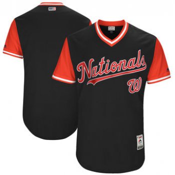 Custom Men's Washington Nationals Majestic Navy 2017 Players Weekend Authentic Team Jersey