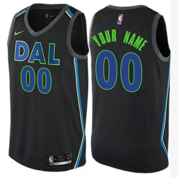 Men's Nike Dallas Mavericks Customized Authentic Black NBA City Edition Jersey