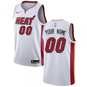 Men's Nike Miami Heat White NBA Swingman Custom Jersey
