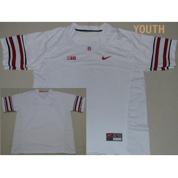 Youth Ohio State Buckeyes Custom College Football Nike Limited Jersey - 2016 White