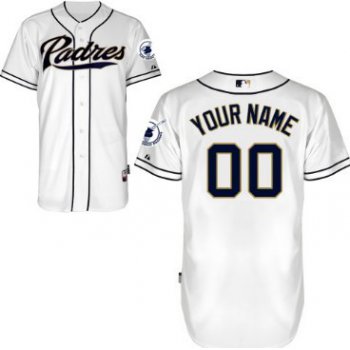 Men's San Diego Padres Customized White Jersey