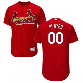 Mens St. Louis Cardinals Red Customized Flexbase Majestic MLB Collection Jersey