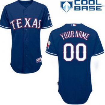 Men's Texas Rangers Customized 2014 Blue Jersey