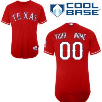 Men's Texas Rangers Customized Red Jersey