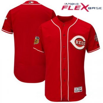 Men's Cincinnati Reds Majestic Scarlet Red 2017 Spring Training Authentic Flex Base Stitched MLB Custom Jersey