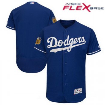 Men's Los Angeles Dodgers Majestic Royal Blue 2017 Spring Training Authentic Flex Base Stitched MLB Custom Jersey