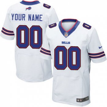 Men's Nike Buffalo Bills Customized 2013 White Elite Jersey