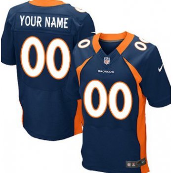 Men's Nike Denver Broncos Customized Blue Elite Jersey