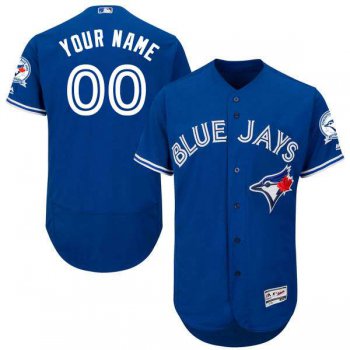 Mens Toronto Blue Jays Royal Blue Customized Flexbase Majestic MLB Collection Jersey