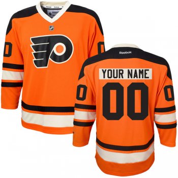Men's Philadelphia Flyers Orange Alternate Custom Stitched NHL Reebok Hockey Jersey