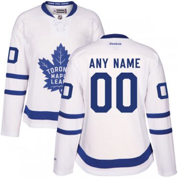 Women's Toronto Maple Leafs White Away Custom Stitched NHL 2016-17 Reebok Hockey Jersey