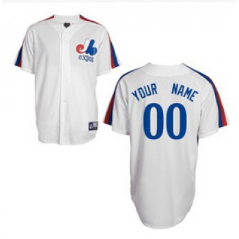Youth Montreal Expos Customized 1982 White Mitchell & Ness Jersey